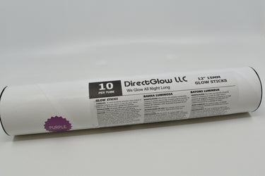 12 inch 15mm Purple Premium Glow Sticks- 10 Per Package